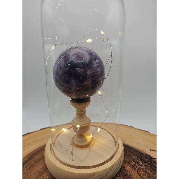 Amethyst Sphere With Case 60mm - Picture 5 of 10